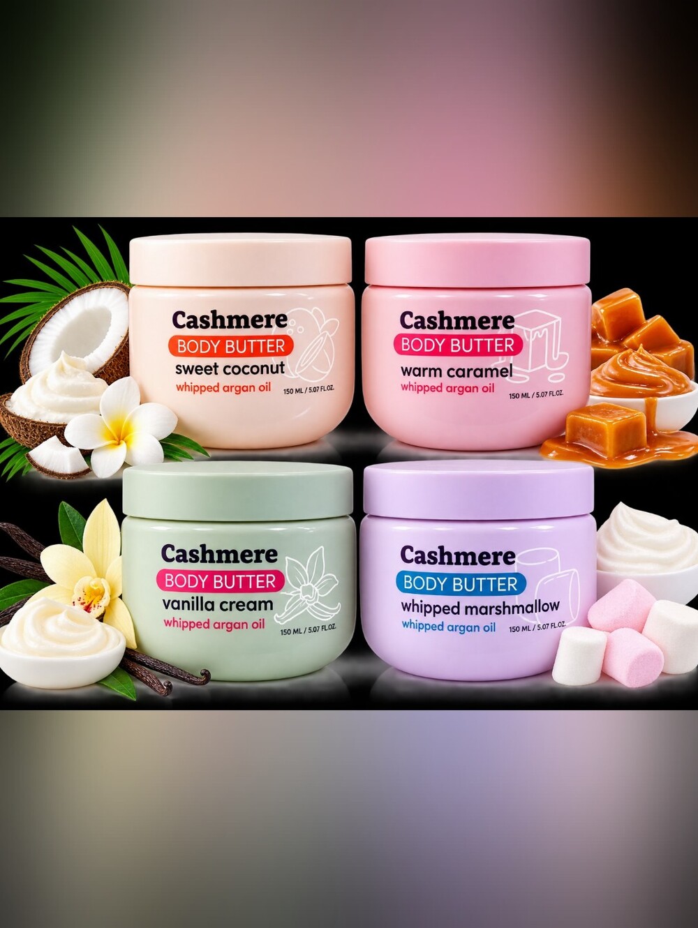 CASHMERE BODY BUTTER MOISTURIZING COLLECTION 4-PIECES